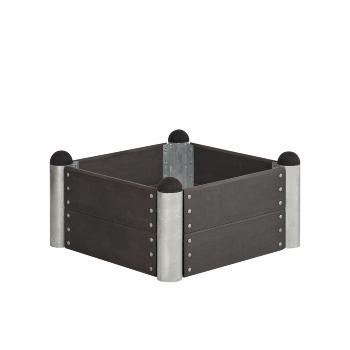 Pipe høybed - 78×78 cm - kompositt skifergrå